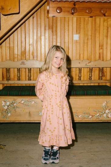 ★40%OFF★2023AW★tinycottons タイニーコットンズ TINY STARS FRILLS DRESS peach AW23-164