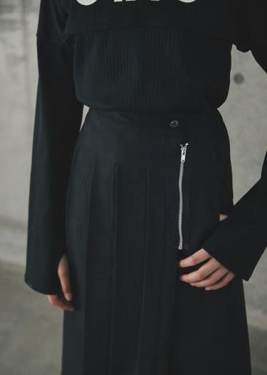 ★GRIS BLACK★GRIS グリ Wrap Skirt Black GRBK23AW-SK002 
