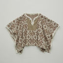 ★50%OFF★2023AW★eLfinFolk エルフィンフォルク Eight Star Jaquard Poncho beige elf-232J09