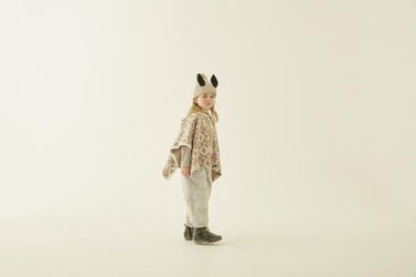 ★50%OFF★2023AW★eLfinFolk エルフィンフォルク Eight Star Jaquard Poncho beige elf-232J09
