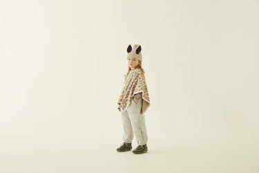 ★50%OFF★2023AW★eLfinFolk エルフィンフォルク Eight Star Jaquard Poncho beige elf-232J09
