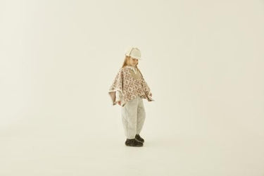 ★50%OFF★2023AW★eLfinFolk エルフィンフォルク Eight Star Jaquard Poncho beige elf-232J09