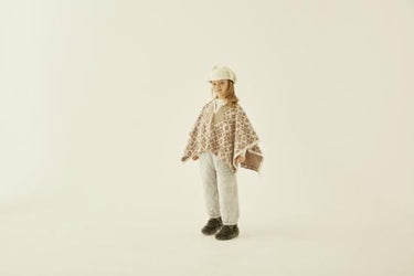 ★50%OFF★2023AW★eLfinFolk エルフィンフォルク Eight Star Jaquard Poncho beige elf-232J09