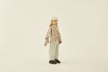 ★50%OFF★2023AW★eLfinFolk エルフィンフォルク Eight Star Jaquard Poncho beige elf-232J09