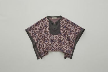 ★50％OFF★2023AW★eLfinFolk エルフィンフォルク Eight Star Jaquard Poncho pink elf-232J09