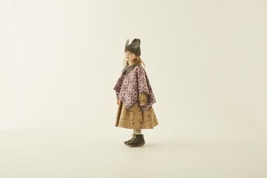 ★50％OFF★2023AW★eLfinFolk エルフィンフォルク Eight Star Jaquard Poncho pink elf-232J09