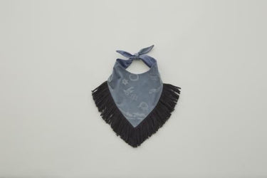 ★50%OFF★2023AW★eLfinFolk エルフィンフォルク AuRora tarina printed bib smoke blue elf-232A22