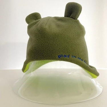 THE PARK SHOP ザ パークショップ MOUSE FLEECE BEANIE olive KIDS 3way TPS-617
