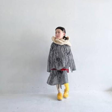 ★2023AW★frankygrow フランキーグロウ Lett. RANDOM HOLE PULLOVER BLACK CHECKED×BLACK Lett. 23FWCS-463