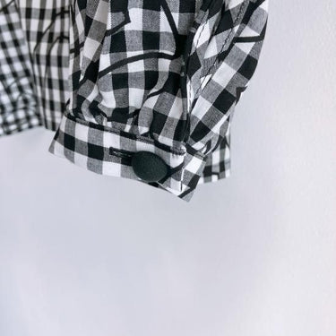 ★2023AW★frankygrow フランキーグロウ Lett. Wata COLLAR SHIRT BLACK CHECKED×BLACK Lett. 23FWSH-071