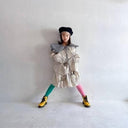 ★50％OFF★2023AW★frankygrow フランキーグロウ REVERSIBLE BERET BLACK BOA – BEIGE 23FWHT-132