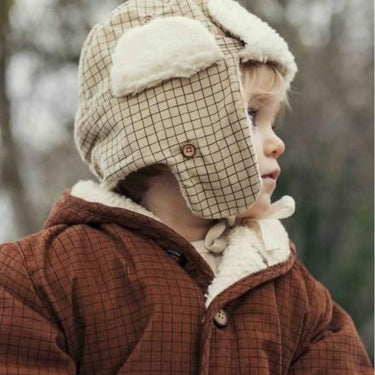 ★40％OFF★2023AW★Búho ブーオ BB MINI CHECK HAT WHEAT 7293
