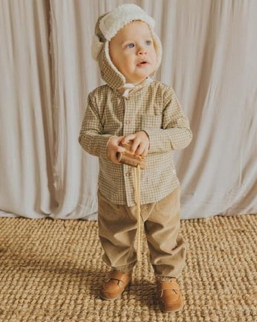 ★40％OFF★2023AW★Búho ブーオ BB MINI CHECK HAT WHEAT 7293