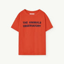★BASIC★The Animals Observatory ORION KIDS T-SHIRT Red F23114_251_BG 251