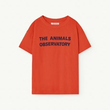 ★BASIC★The Animals Observatory ORION KIDS T-SHIRT Red F23114_251_BG 251