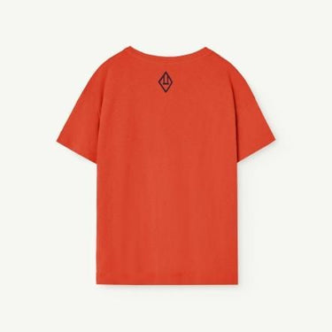 ★BASIC★The Animals Observatory ORION KIDS T-SHIRT Red F23114_251_BG 251
