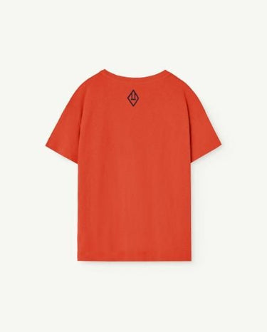 ★BASIC★The Animals Observatory ORION KIDS T-SHIRT Red F23114_251_BG 251