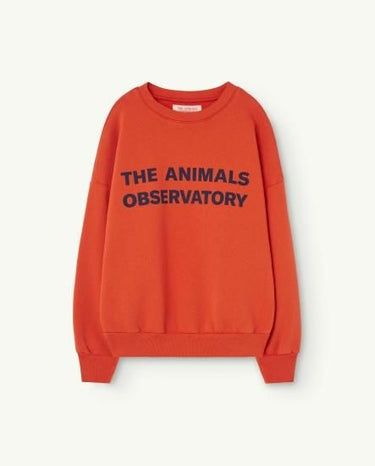 ★BASIC★The Animals Observatory LEO KIDS SWEATSHIRT Red F23118_251_BG 251