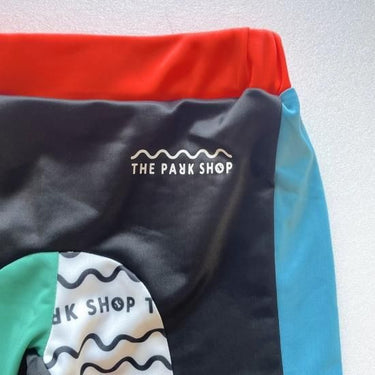 ★2023SS★THE PARK SHOP ザ パークショップ WAVEPARK RASH SHORTS wavelogo black TPS-549(wavelogo柄)