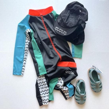 ★2023SS★THE PARK SHOP ザ パークショップ WAVEPARK RASH SHORTS wavelogo black TPS-549(wavelogo柄)