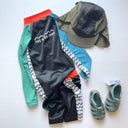 ★2023SS★THE PARK SHOP ザ パークショップ WAVEPARK RASH SHORTS wavelogo black TPS-549(wavelogo柄)