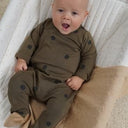 organic zoo オーガニックズー Olive Dots Suit w/ contrast feet 13ODSLOZ
