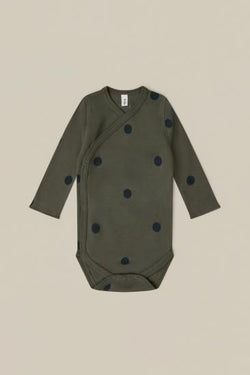 organic zoo オーガニックズー Olive Dots Wrap Bodysuit 13WOBOD