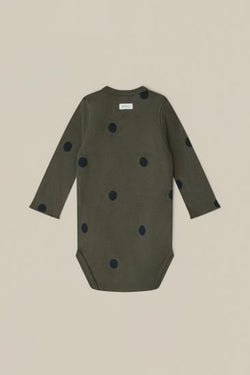 organic zoo オーガニックズー Olive Dots Wrap Bodysuit 13WOBOD