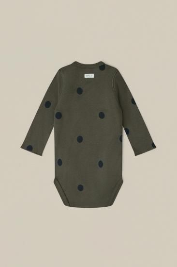 organic zoo オーガニックズー Olive Dots Wrap Bodysuit 13WOBOD