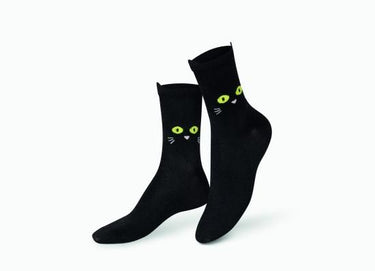EAT MY SOCKS イートマイソックス Cat Walk Black キャットウォークブラックソックス