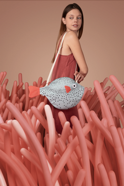 Donfisher ドンフィッシャー Pufferfish Big Aqua フグショルダーバッグ アクア
