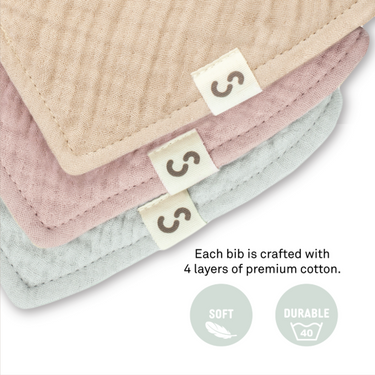 STUCKIES ビブ High Absorbency Bibs 3-Pack Dove ビブ3枚セット