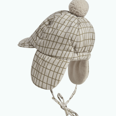 ★40%OFF★garbo&friends ガルボアンドフレンズ Checks Olive Winter Baby Hat GF79137230-5300