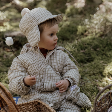 ★40%OFF★garbo&friends ガルボアンドフレンズ Checks Olive Winter Baby Hat GF79137230-5300