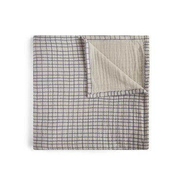 garbo&friends ガルボアンドフレンズ Checks Cobalt Muslin Swaddle Blanket GF21237232-5600-331GL