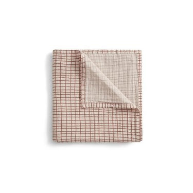 garbo&friends ガルボアンドフレンズ Checks Rust Muslin Swaddle Blanket GF212022-5800-331GL