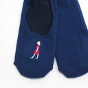 KIVISDOU キビスドウ 靴下 ウォーキング刺繍 フットカバーソックス ２Ｐ navy×green k10306