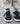 KIVISDOU キビスドウ 靴下 デカルコマニー クルーソックス black×lightblue ２Ｐk40643