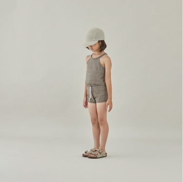 MOUN TEN. マウンテン swim shorts khaki check MW06-1151 MW06-1748