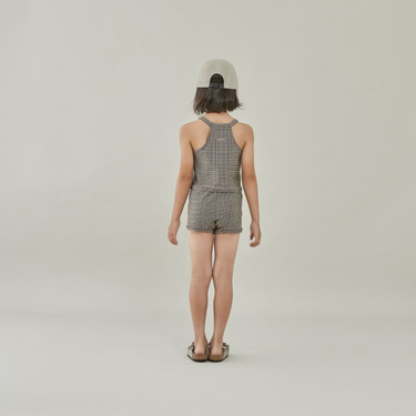 MOUN TEN. マウンテン swim shorts khaki check MW06-1151 MW06-1748