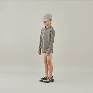 MOUN TEN. マウンテン swim shorts khaki check MW06-1151 MW06-1748