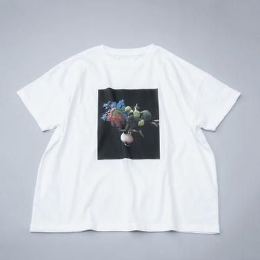 ★40%0FF★2024SS★michirico ミチリコ Flower T ホワイト MR24SS-02 (kids/womens/mens)