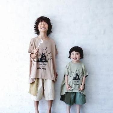★40%OFF★2024SS★michirico ミチリコ Cordura nylon three pocket pants カーキ MR24SS-27(kids)