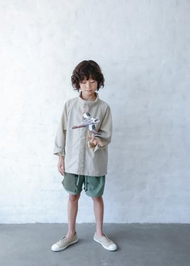 ★40%OFF★2024SS★michirico ミチリコ Cordura nylon three pocket pants カーキ MR24SS-27(kids)
