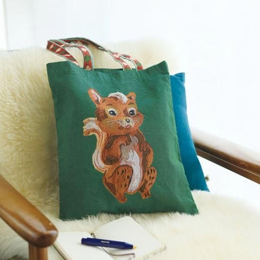 NathalieLete ナタリーレテ Rectangle tote bag Squirrel 510071