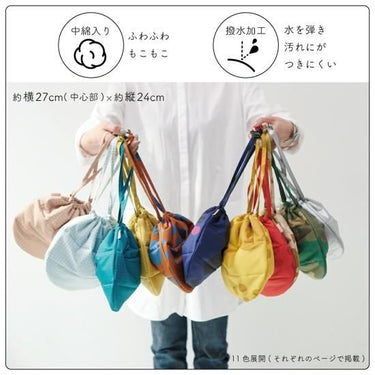 392 plusm サンキューニ プリュスエム quilting circle kinchaku maru キルティング 巾着バッグ  731872