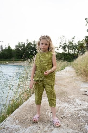 ★40%OFF★2024SS★Hello Lupo ハロールポ Aoi Gilet Matcha Quadri