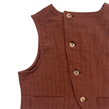★40%OFF★2024SS★Hello Lupo ハロールポ Aoi Gilet Cinnamon