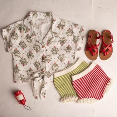 ★40%OFF★2024SS★Birinit Petit ビリニット Red stripe bloomer short Braguita rayas rojas 240201115