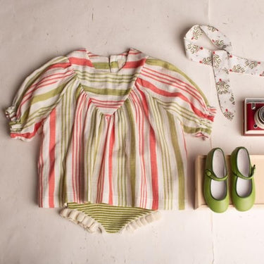 ★40%OFF★2024SS★Birinit Petit Pistachio stripe bloomer short Braguita rayas  pistacho 240201112